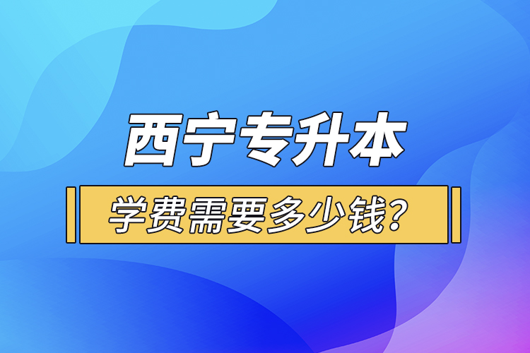 西寧專升本學(xué)費(fèi)需要多少錢？