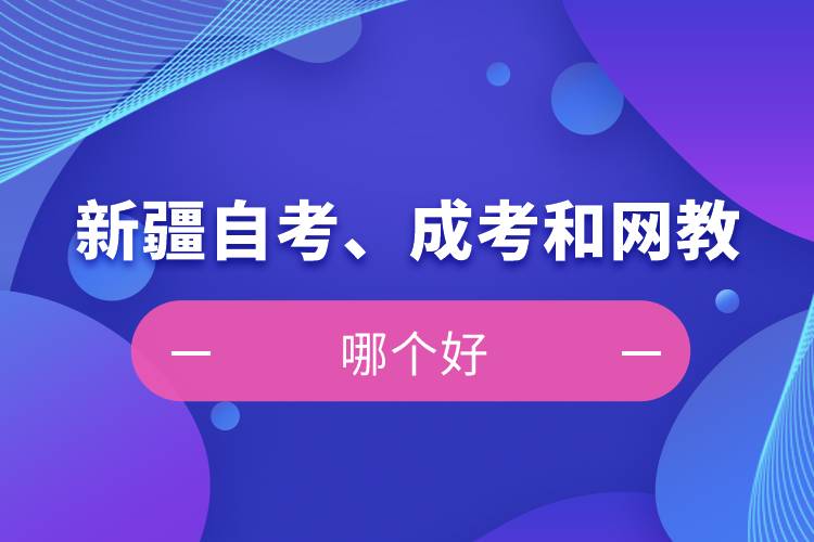 新疆自考、成考和網(wǎng)教哪個好