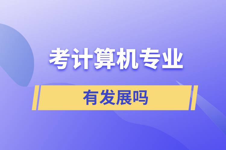 考計(jì)算機(jī)專(zhuān)業(yè)有發(fā)展嗎