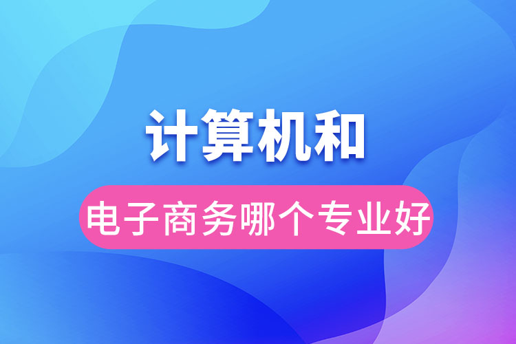 計算機和電子商務(wù)哪個專業(yè)好