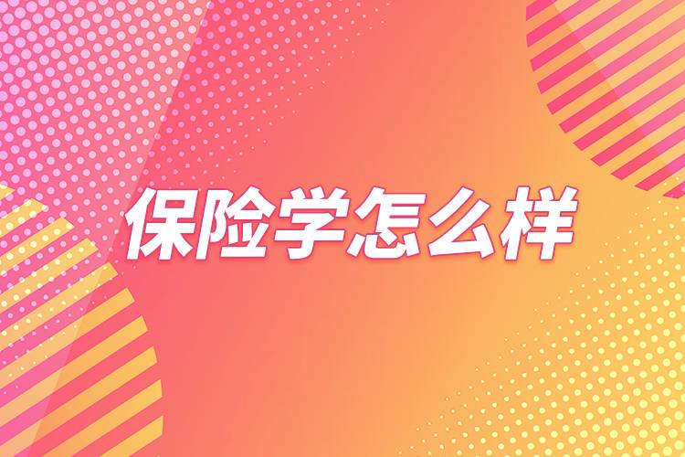 保險學怎么樣