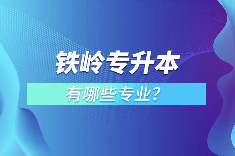 鐵嶺專升本有哪些專業(yè)？