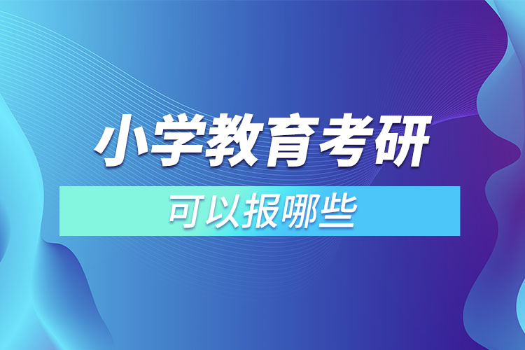 小學教育考研可以報哪些