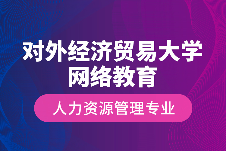 對外經(jīng)濟貿(mào)易大學(xué)網(wǎng)絡(luò)教育人力資源管理專業(yè)