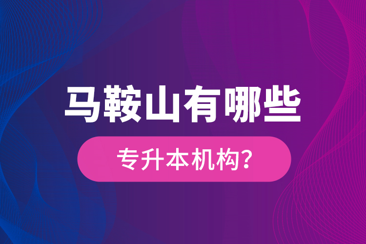 馬鞍山有哪些專升本機(jī)構(gòu)？