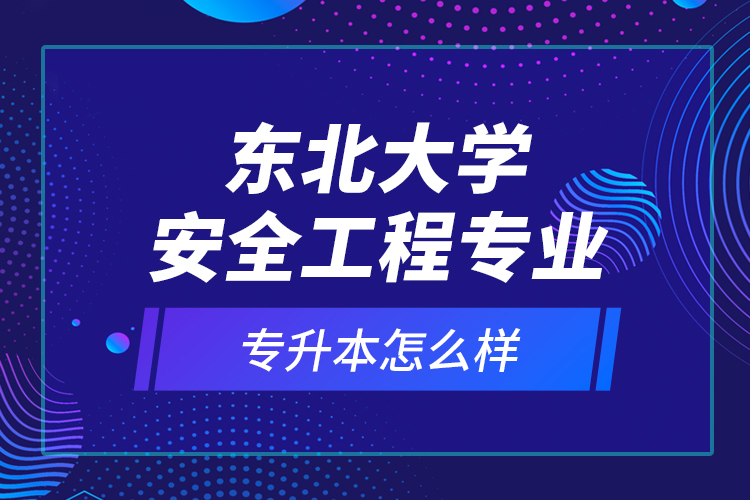 東北大學(xué)安全工程專(zhuān)業(yè)專(zhuān)升本怎么樣？