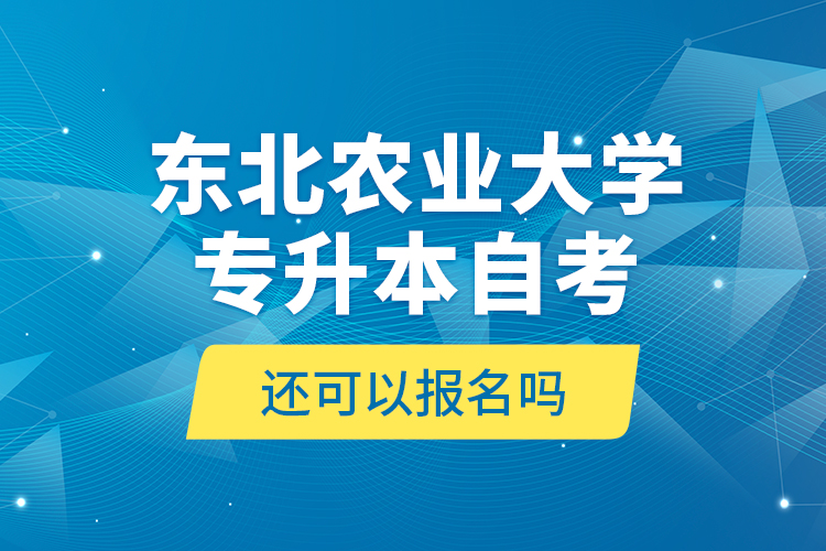 東北農(nóng)業(yè)大學(xué)專升本自考還可以報(bào)名嗎？