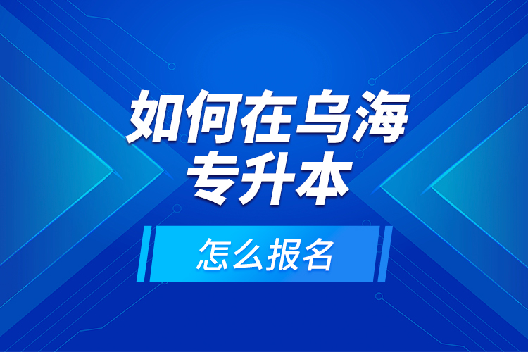 如何在烏海專升本，怎么報(bào)名？